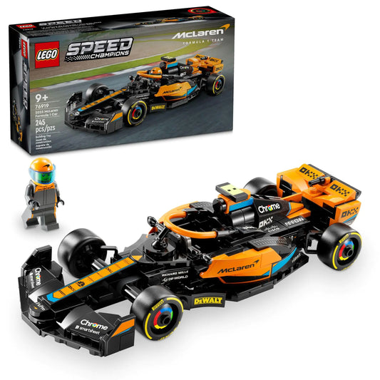 LEGO Speed Champions 2023 Coche de Carreras Fórmula 1 de McLaren, Juguete para Jugar y Exhibir, Set de Construcción para Niños, Idea de Regalo de Juguete F1 para Niños y Niñas Mayores de 9 Años que Disfrutan del Juego Independiente 76919