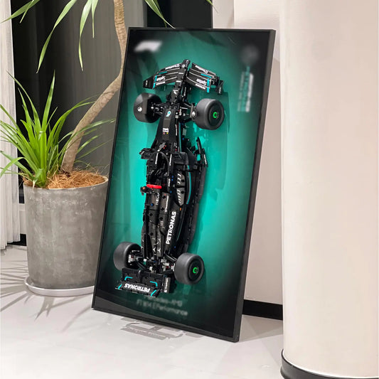 Panel de Exhibición iLuane para Montaje en Pared de Lego Technic Mercedes-AMG F1 W14 E Performance Coche de Carreras 42171 Colección para Adultos Soporte de Pared para Lego Ideal para Amantes de Lego (No Incluye Coche)
